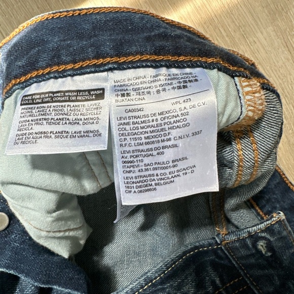 LEVI 501 SELVIDGE WHITE OAK REDLINE DENIM JEANS 24x32 - Picture 10 of 12